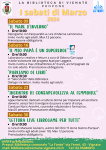 Eventi in Biblioteca mese di Marzo